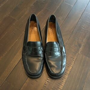 Bass Black Leather Loafers